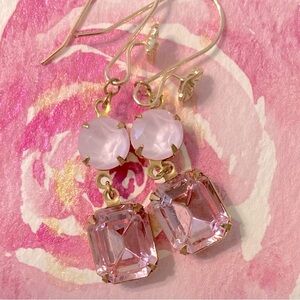 Vintage crystal crop earrings